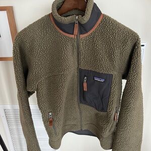 Patagonia Classic Retro-X Fleece Jacket Mens Olive Size S